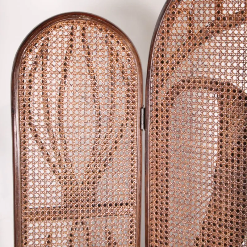Pamono Vintage Rattan Folding Screens, 1970s, Set of 2> Room Dividers & Screens