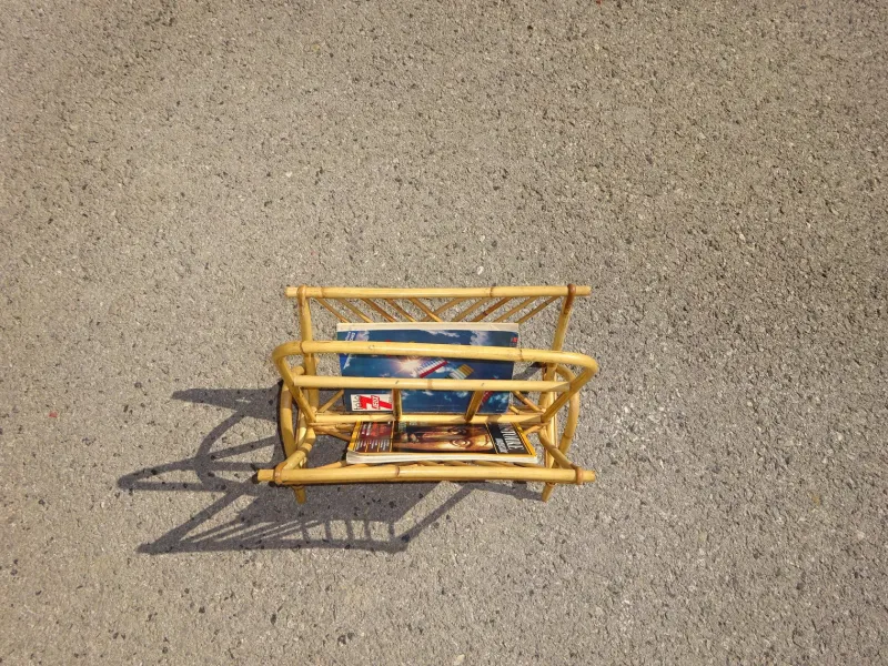 Pamono Vintage Rattan Magazine Holder> Magazine Racks