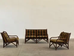 Outlet Pamono Vintage Rattan Outdoor Set, 1970s, Set of 3