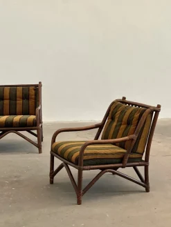 Outlet Pamono Vintage Rattan Outdoor Set, 1970s, Set of 3