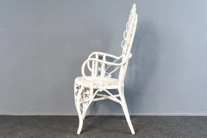 Pamono Vintage Rattan Peacock Armchair> Garden Seating