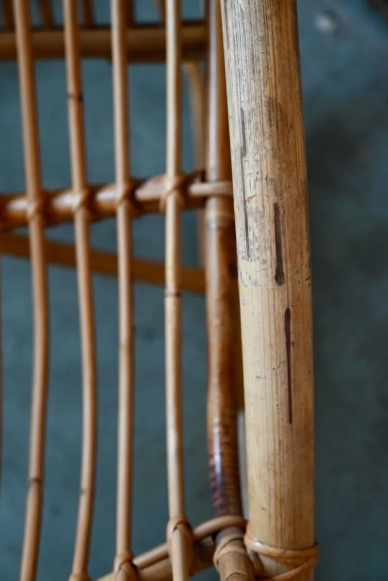 Pamono Vintage Rattan Rocking Chair> Rocking Chairs