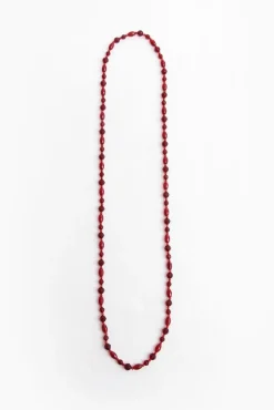 Pamono Vintage Red Long Amber Necklace, 1960s> Necklaces