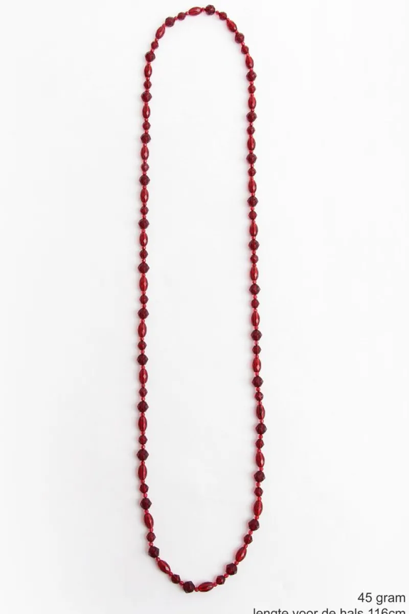 Pamono Vintage Red Long Amber Necklace, 1960s> Necklaces