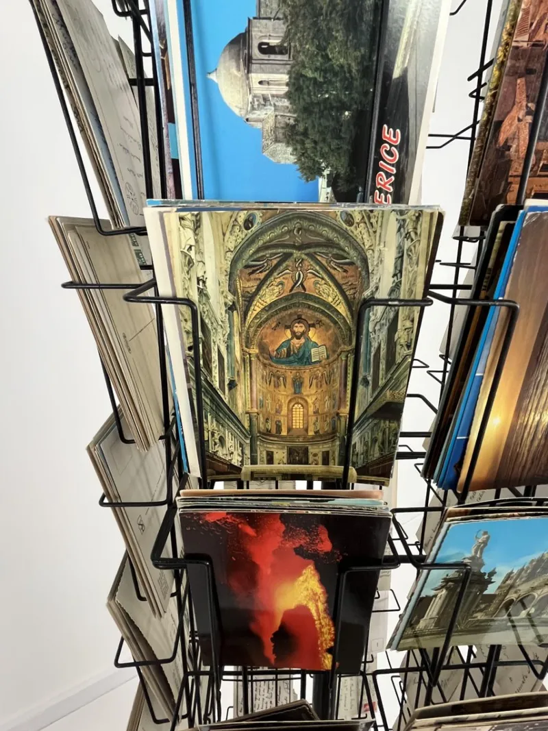 Pamono Vintage Revolving Display with Postcards, 1960s> Magazine Racks