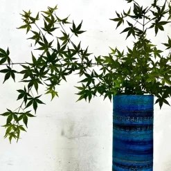 Pamono Vintage Rimini Blue Ceramic Vase by Aldo Londi><noscript><img width=