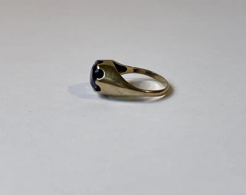 Pamono Vintage Ring in 14 Carat Gold and Amethyst by Herman Siersbøl, 1960s> Rings