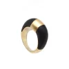 Pamono Vintage Ring in Gold and Wood, 1970s> Rings