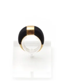 Pamono Vintage Ring in Gold and Wood, 1970s><noscript><img width=