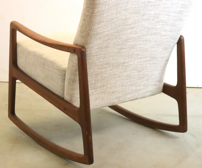 Pamono Vintage Rocking Chair attributed to Ole Wanscher for France & Søn / France & Daverkosen> Rocking Chairs