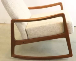 Pamono Vintage Rocking Chair attributed to Ole Wanscher for France & Søn / France & Daverkosen><noscript><img width=