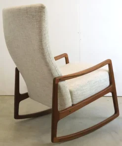 Pamono Vintage Rocking Chair attributed to Ole Wanscher for France & Søn / France & Daverkosen><noscript><img width=