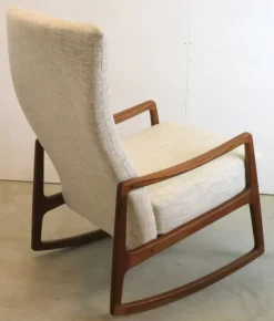 Pamono Vintage Rocking Chair attributed to Ole Wanscher for France & Søn / France & Daverkosen><noscript><img width=