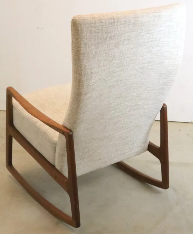 Pamono Vintage Rocking Chair attributed to Ole Wanscher for France & Søn / France & Daverkosen> Rocking Chairs