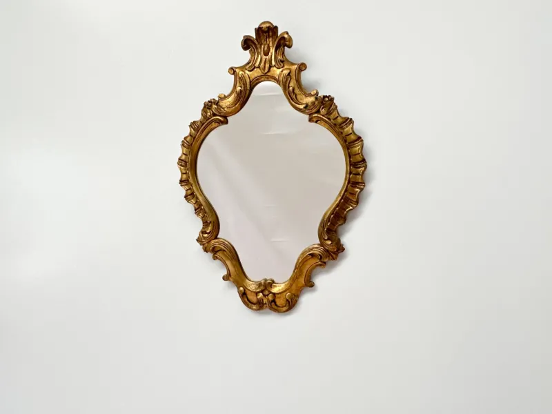 Pamono Vintage Rococo Style Gilt Wall Mirror, 1930s> Mirrors