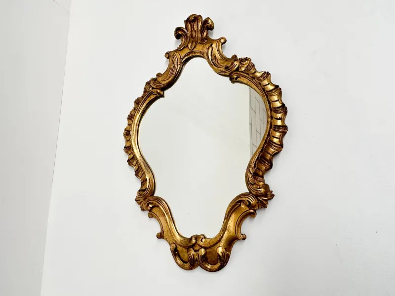 Pamono Vintage Rococo Style Gilt Wall Mirror, 1930s> Mirrors