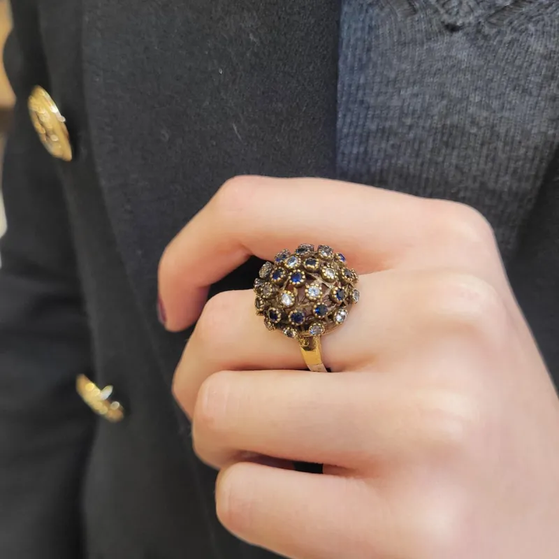 Pamono Vintage Rosette Ring in Sterling Silver> Rings