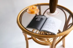 Pamono Vintage Round Bamboo Table><noscript><img width=