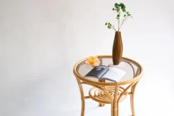 Pamono Vintage Round Bamboo Table><noscript><img width=