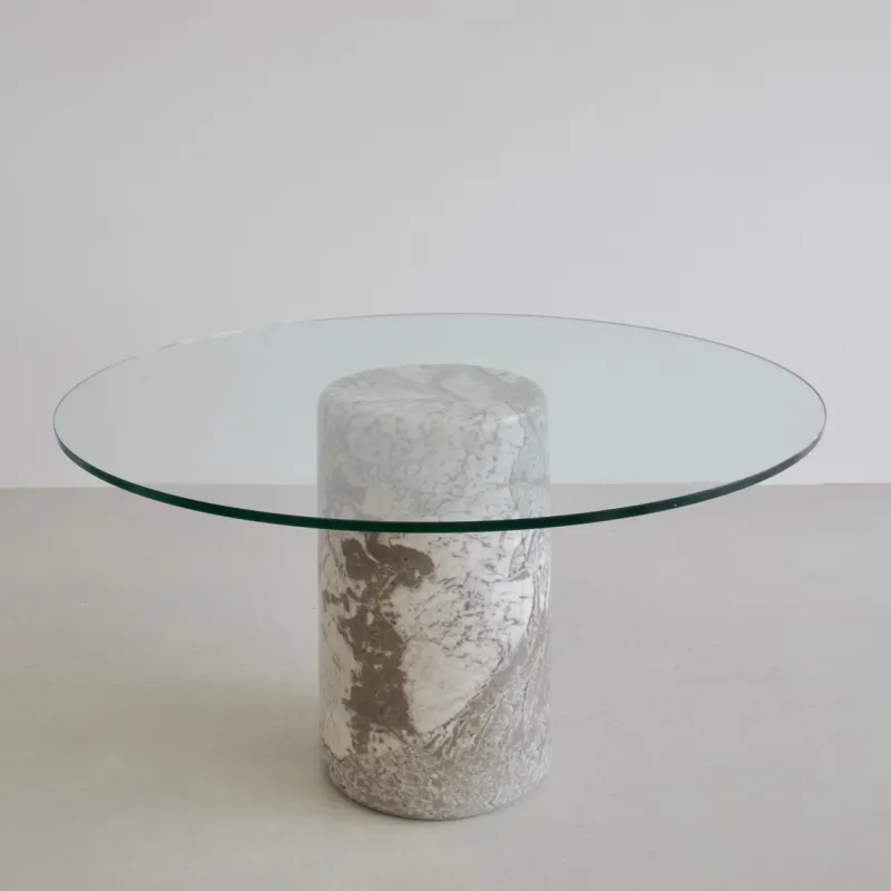 Pamono Vintage Round Dining Table by Angelo Mangiarotti for Sorgente Dei Mobili, 1975> Dining Tables & Sets