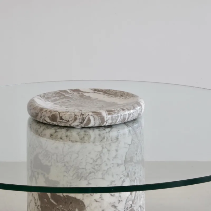 Pamono Vintage Round Dining Table by Angelo Mangiarotti for Sorgente Dei Mobili, 1975> Dining Tables & Sets