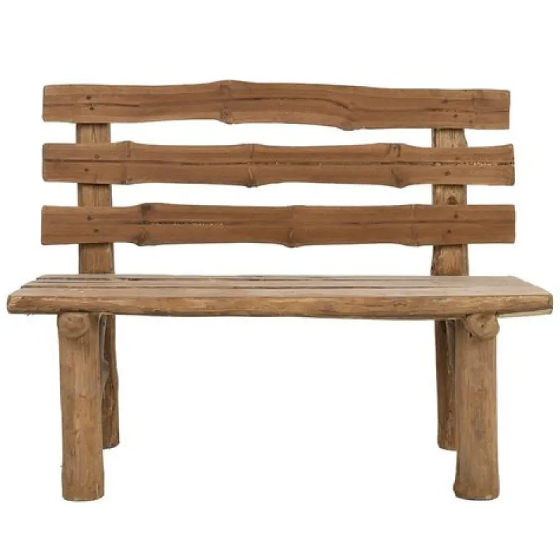 Clearance Pamono Vintage Rustic Log Bench