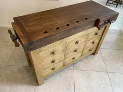 Pamono Vintage Rustic Planing Workbench><noscript><img width=