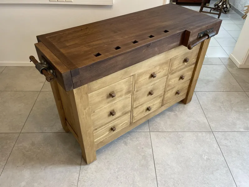 Pamono Vintage Rustic Planing Workbench> Worktables & Workbenches