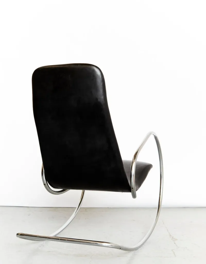 Best Pamono Vintage S826 Cantilever Rocking Chair in Chrome by Ulrich Böhme for Thonet, 1970s