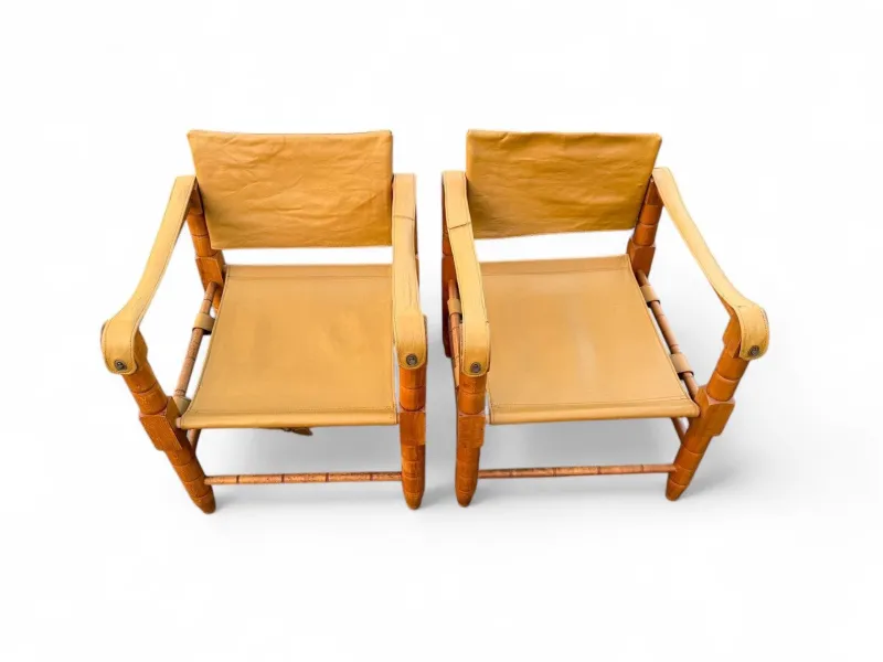 Pamono Vintage Safari Chairs, 1960s, Set of 2> Lounge Chairs & Armchairs