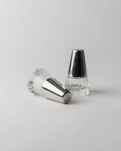 Pamono Vintage Salt and Pepper Shakers in Silver-Plated and Glass, 1950s, Set of 2> Salt & Pepper Shakers