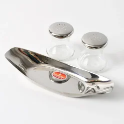 Pamono Vintage Salt and Pepper Shaker Set by Wilhelm Wagenfeld for WMF, 1970s, Set of 3><noscript><img width=