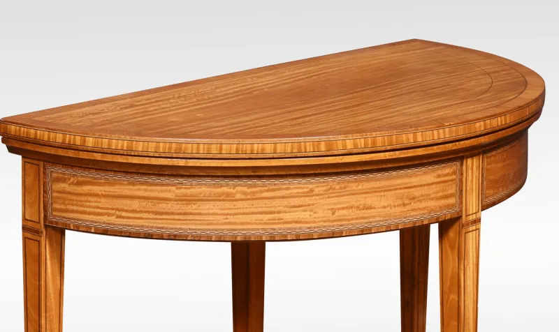 Pamono Vintage Satinwood Card Table