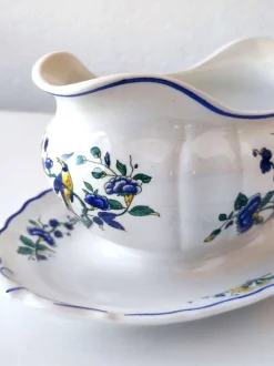 Pamono Vintage Sauceboat with Phoenix Blau Decoration from Villeroy & Boch, 1970s><noscript><img width=