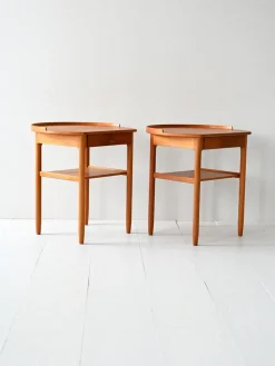 Pamono Vintage Scandinavian Bedside Tables from Bodafors, 1950s, Set of 2> Nightstands