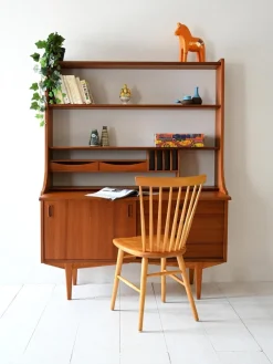 New Pamono Vintage Scandinavian Bookcase with Sideboard, 1950s