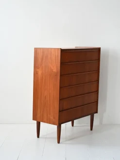 Sale Pamono Vintage Scandinavian Chest of Drawers with Cantilevered Handles, 1950s