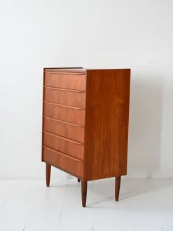 Sale Pamono Vintage Scandinavian Chest of Drawers with Cantilevered Handles, 1950s
