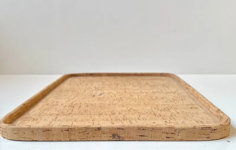Pamono Vintage Scandinavian Cork Tray from Signe Persson Melin, 1970s> Trays