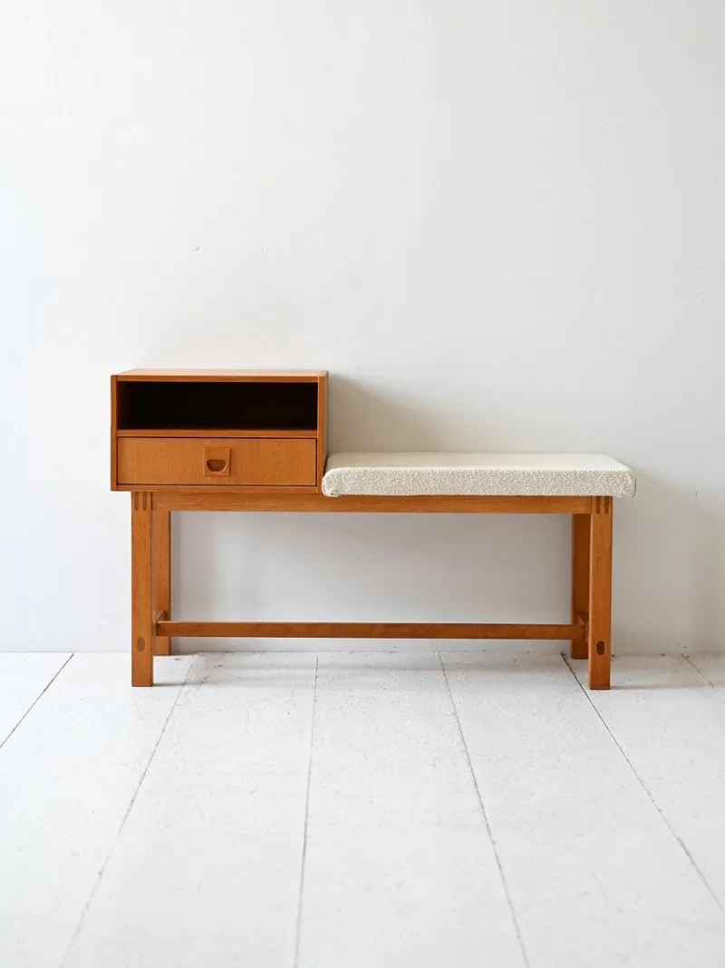 New Pamono Vintage Scandinavian Oak Gossip Chair, 1960s