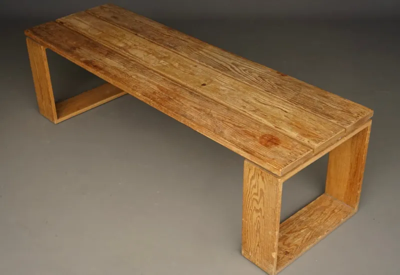 Pamono Vintage Scandinavian Pine Bench, 1960s> Benches