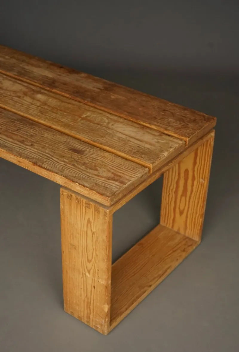 Pamono Vintage Scandinavian Pine Bench, 1960s> Benches