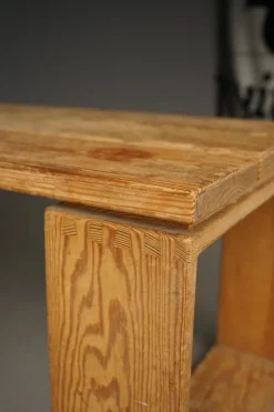 Pamono Vintage Scandinavian Pine Bench, 1960s><noscript><img width=