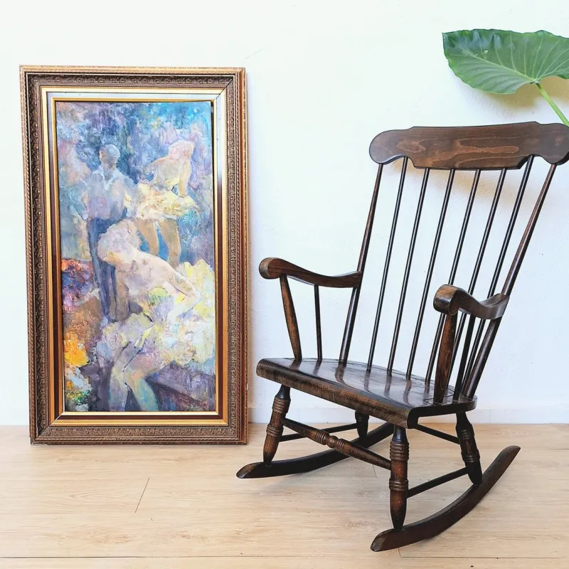 Pamono Vintage Scandinavian Rocking Chair, 1970s> Rocking Chairs