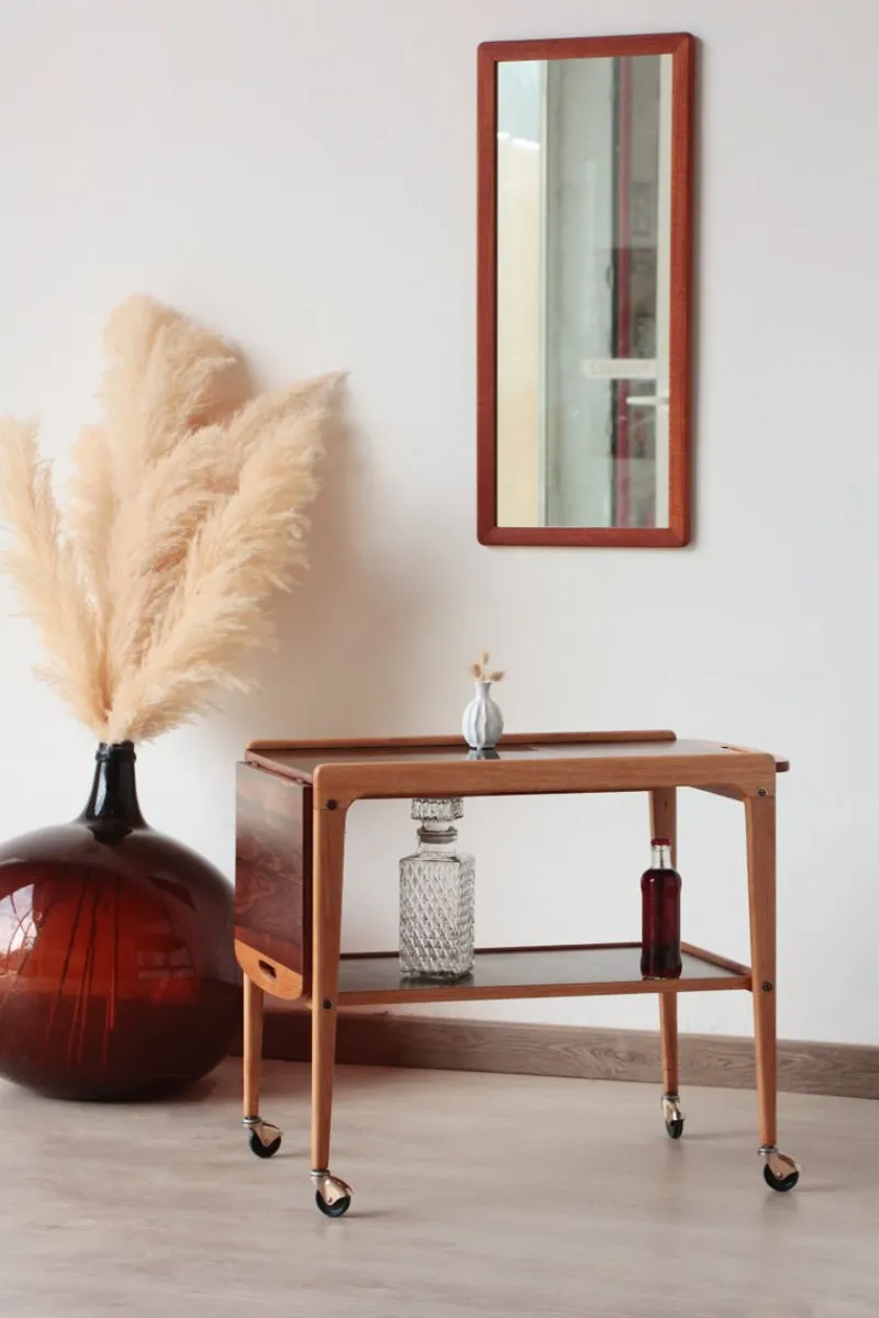 Discount Pamono Vintage Scandinavian Rosewood Serving Trolley by Yngve Ekström, 1960s