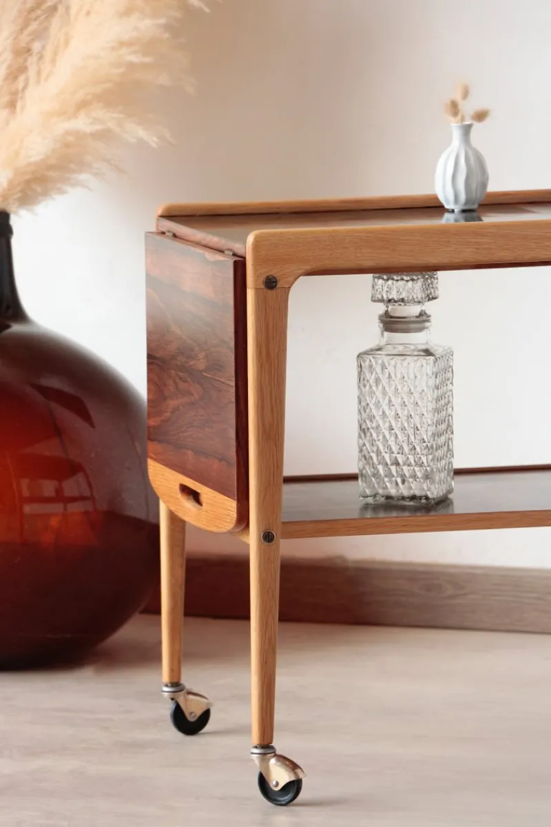 Discount Pamono Vintage Scandinavian Rosewood Serving Trolley by Yngve Ekström, 1960s