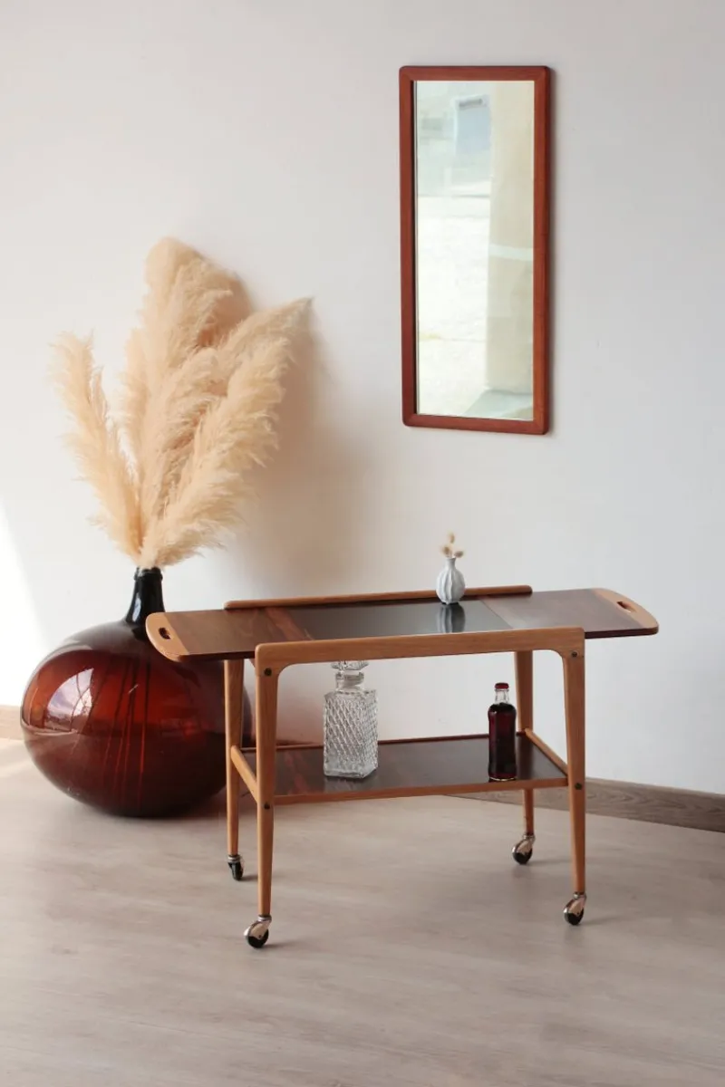 Discount Pamono Vintage Scandinavian Rosewood Serving Trolley by Yngve Ekström, 1960s