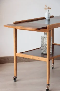 Discount Pamono Vintage Scandinavian Rosewood Serving Trolley by Yngve Ekström, 1960s