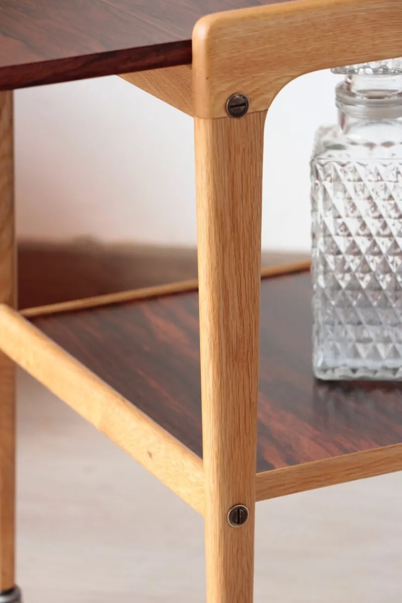 Discount Pamono Vintage Scandinavian Rosewood Serving Trolley by Yngve Ekström, 1960s