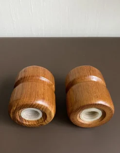 New Pamono Vintage Scandinavian Salt and Pepper Shakers in Teak, 1960s, Set of 2
